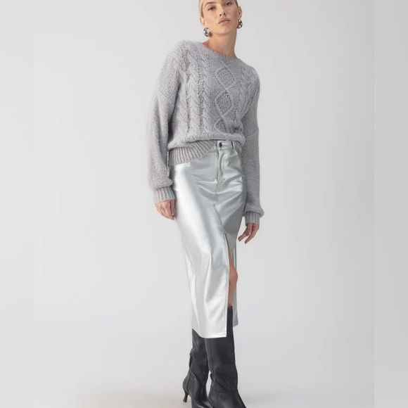 Sanctuary Leather Like Midi Skirt - Picture 3 of 3